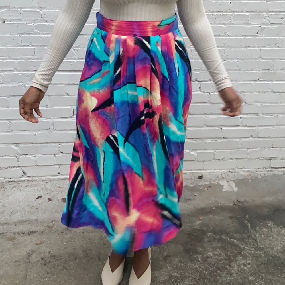 Vintage 90s watercolor skirt